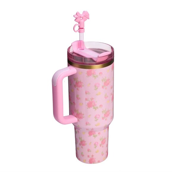 LoveShackFancy x Stanley NEW Quencher H2.0 Flowstate Tumbler 40 oz - Picture 4 of 4